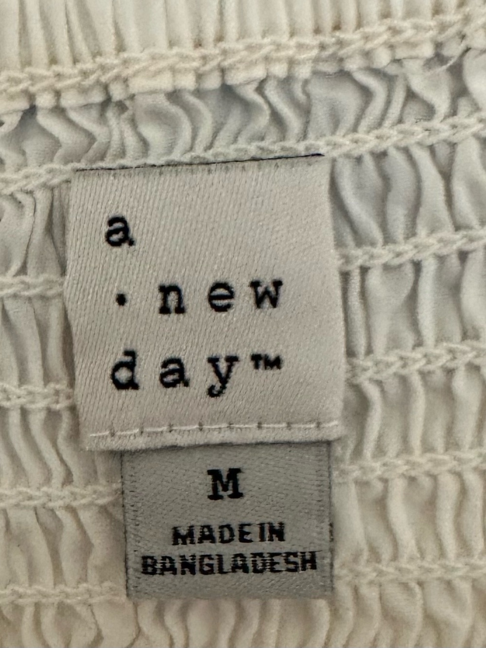 Target White A-Line Midi Skirt with Smocked Waist - Picture 5 of 5